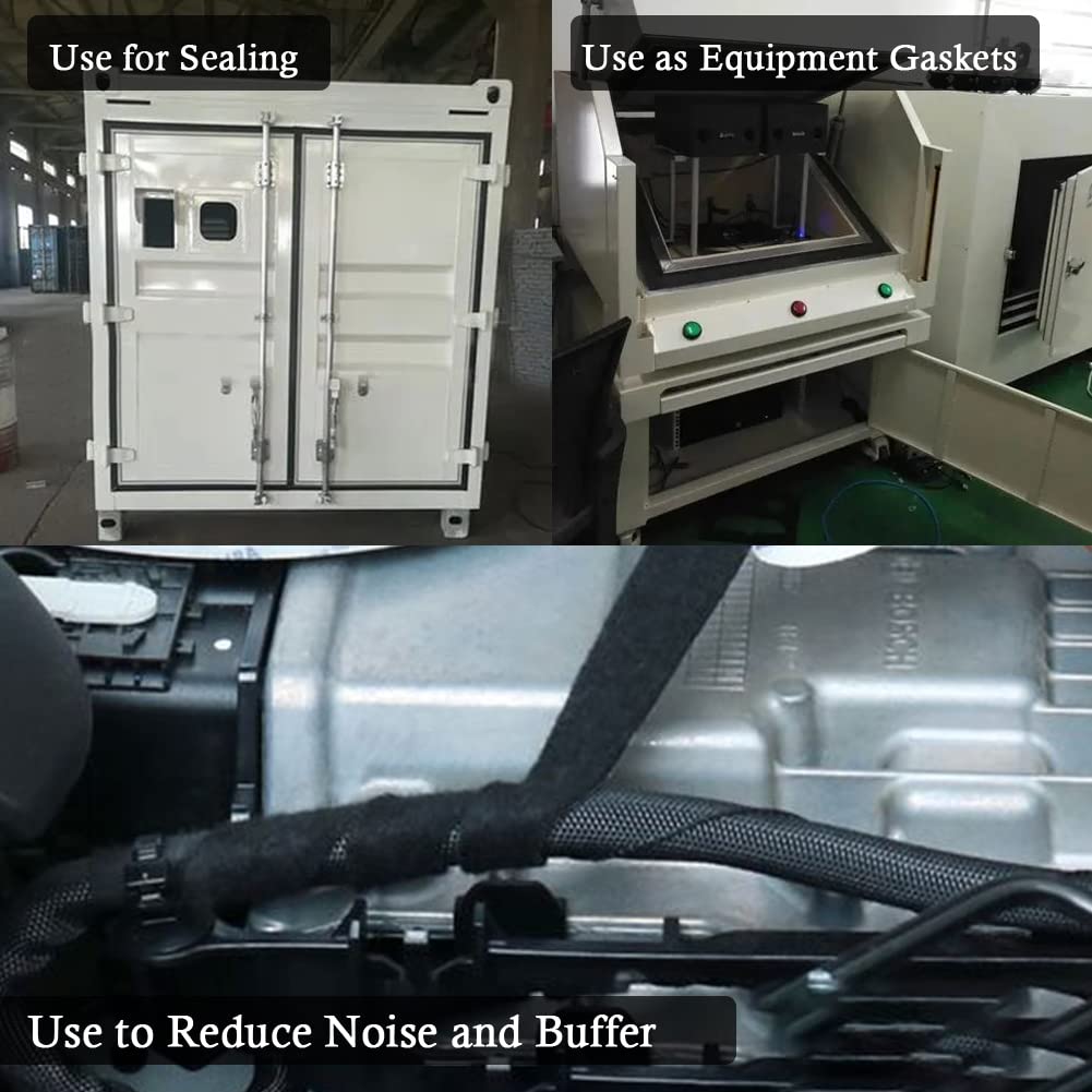 Neoprene Rubber Strips Self Adhesive Solid Rubber Sheets, Rolls & Strips for DIY Gaskets Crafts Pads Seals Warehouse Flooring Neoprene Sheet with Adhesive Backing (3" Wide x 1/8" Thick x 20' Long)