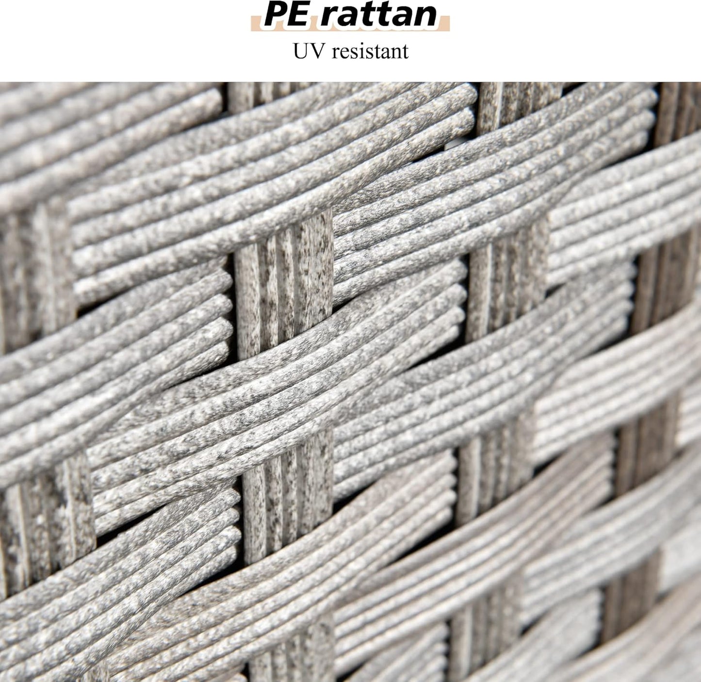 HOOOWOOO 12 Piece Modular Patio Outdoor Sectional Furniture Sofa Set,Wicker Conversation Set,Out Door Couch Set with Wide Arm for Outside All Weather(Beige)