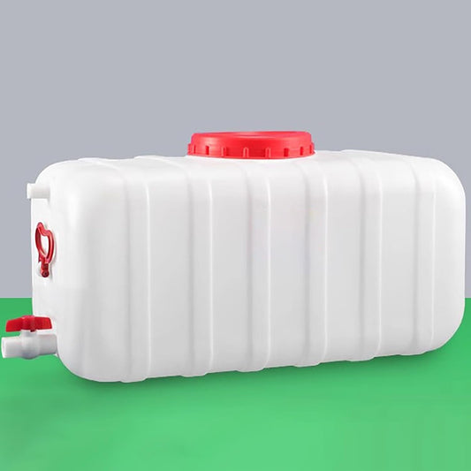Plastic Portable Water Tank with Spigot for Camping Large Capacity Water Storage Tank Water Container for Emergency Storage Household Outdoor Camping RV Self-Driving(Size:50L/13.2gallon)