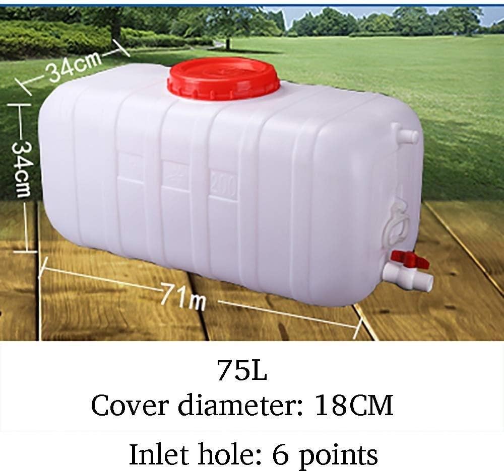 Water Tank Water Storage Containers for Emergency and Camping with Handle Outdoor Portable Food Grade Plastic Car Water Tank for Travel Outdoor （25L/50L/75L/110L/200L/150L） (Size : 75l)