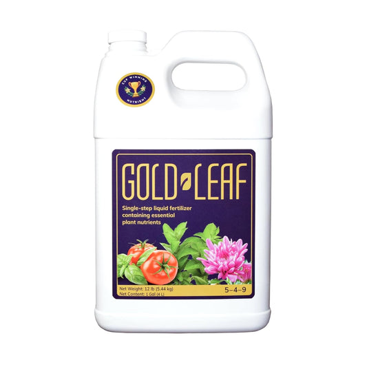 1 Gallon Gold Leaf All-in-One Liquid Fertilizer – pH Balanced, Instantly Dechlorinates, No Additives Needed – for Soil, Hydroponics & Coco – Bigger Blooms, Higher Yields, Complete Plant Nutrition