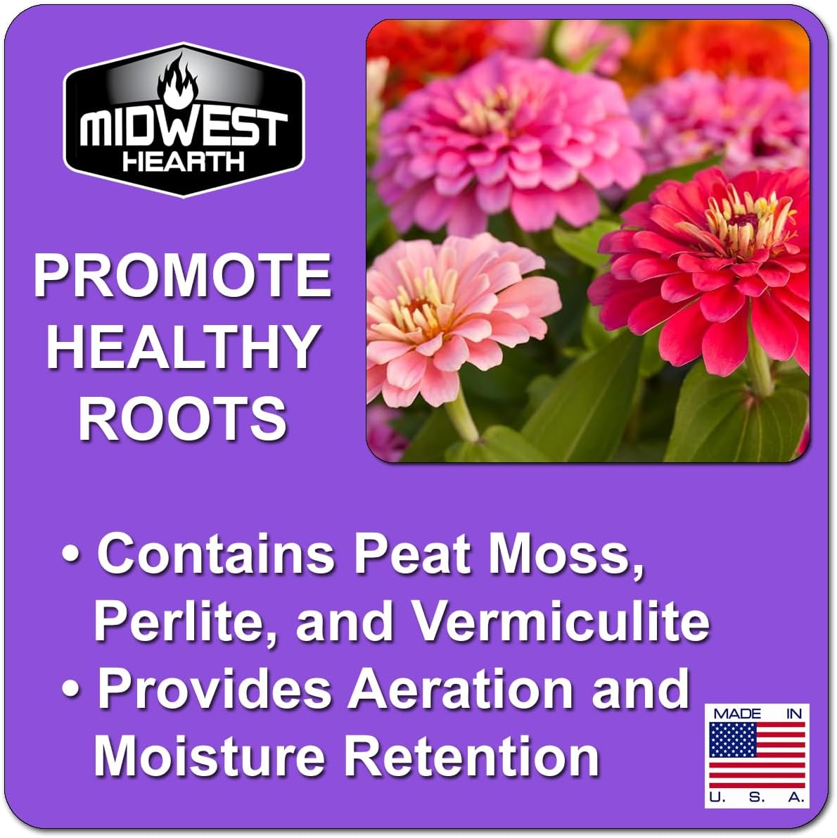 Premium Potting Soil Mix with Peat Moss, Vermiculite, Perlite (Made in USA) (4 Dry Quarts)