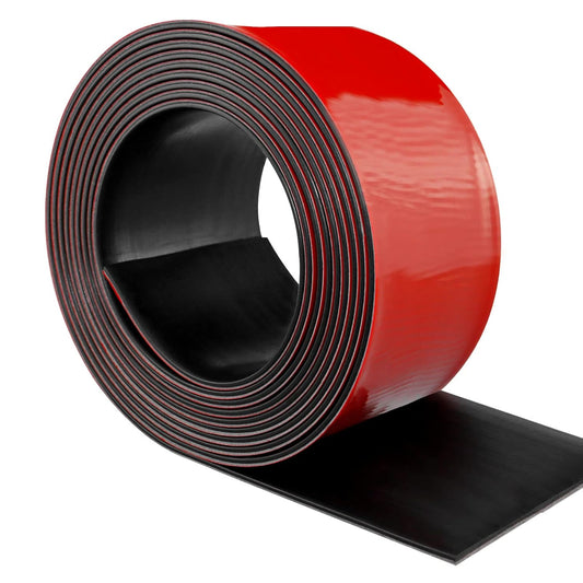 Neoprene Rubber Strips Self Adhesive Solid Rubber Sheets, Rolls & Strips for DIY Gaskets Crafts Pads Seals Warehouse Flooring Neoprene Sheet with Adhesive Backing (6" Wide x 1/8" Thick x 10' Long)