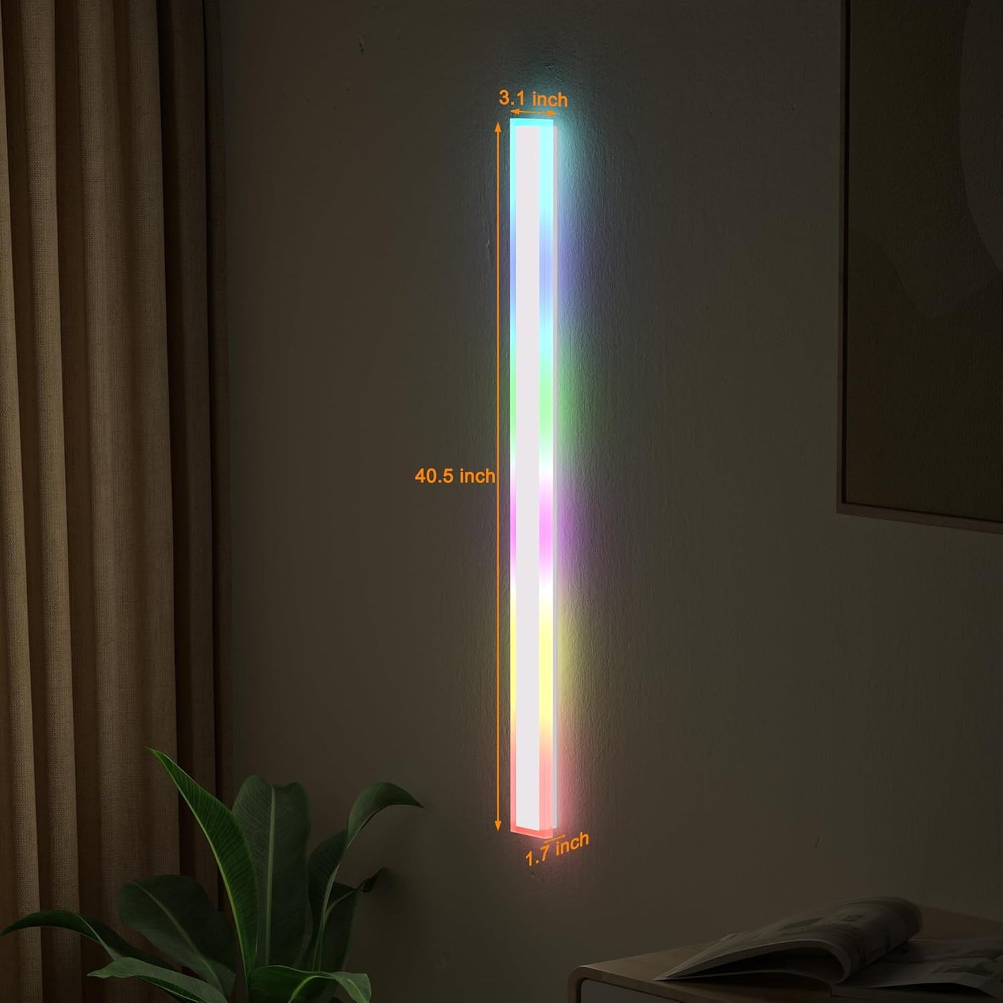 Modern Outdoor Wall Lights, 2 Pack Long Wall Sconce, Lighting Fixtures Long Wall Light 24w Waterproof Ip65 Black Exterior Sconce Led Linear Light for Garage, Patio (2pack-white, 40inch)