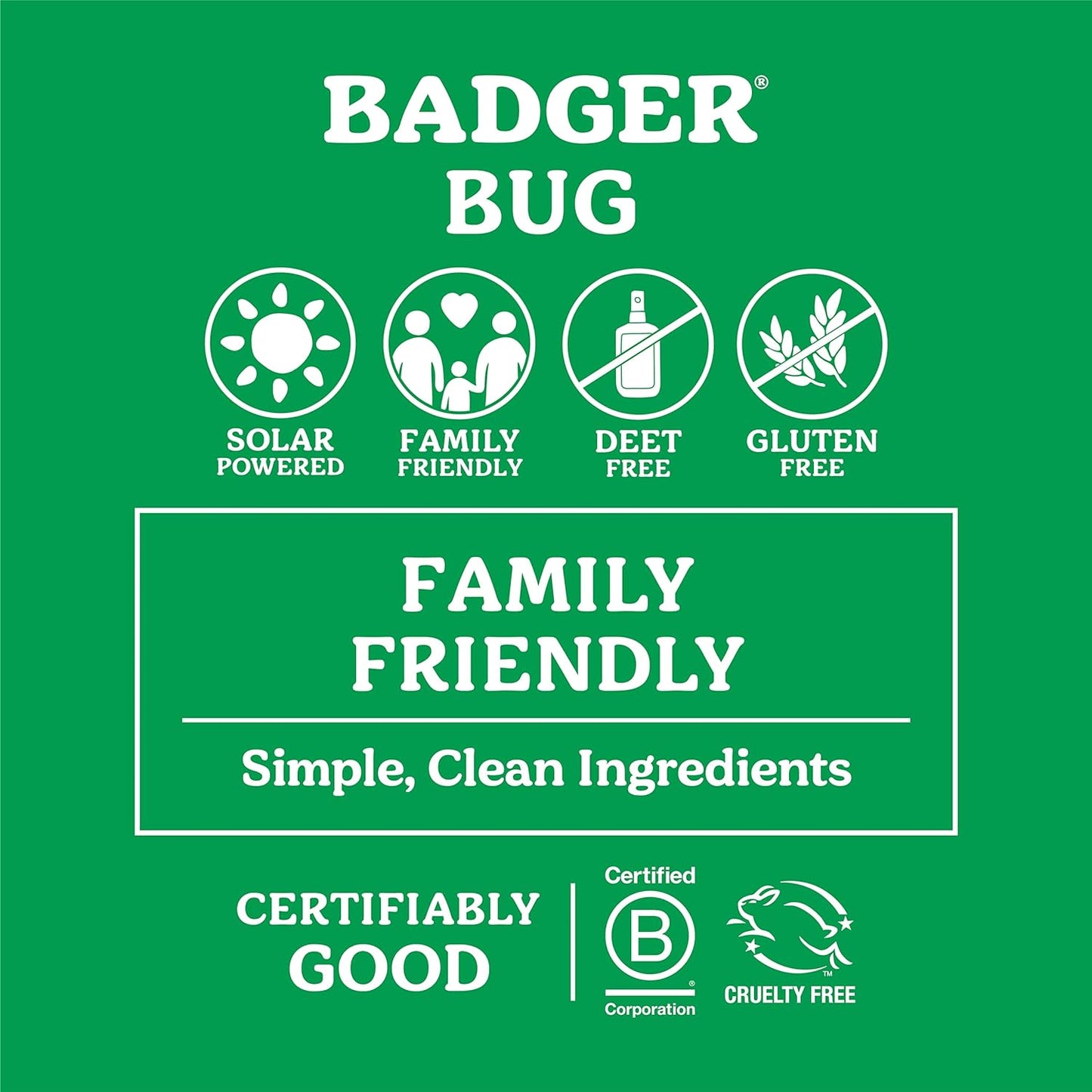 Badger Bug Spray Travel Size, Family Friendly All Natural Mosquito Repellent w/Organic Essential Oils, Smells Great, 3 Hours Effective, Deet-Free, Vegan, Travel Insect Repellent, 2.7 fl oz