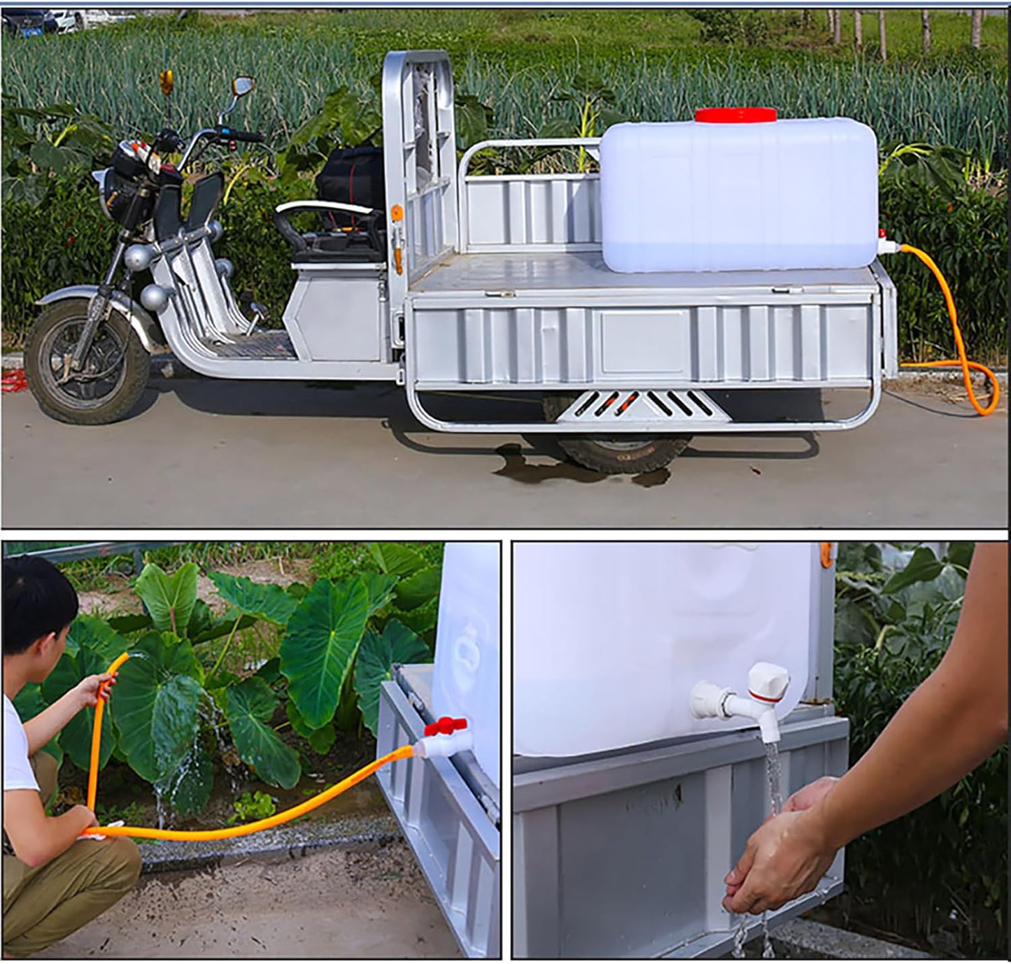 Large Capacity Water Tank with Spigot for Camping Plastic Water Storage Tank Water Container for Emergency Storage Household Outdoor Camping RV Self-Driving Tour(Size:200L/50gallon)