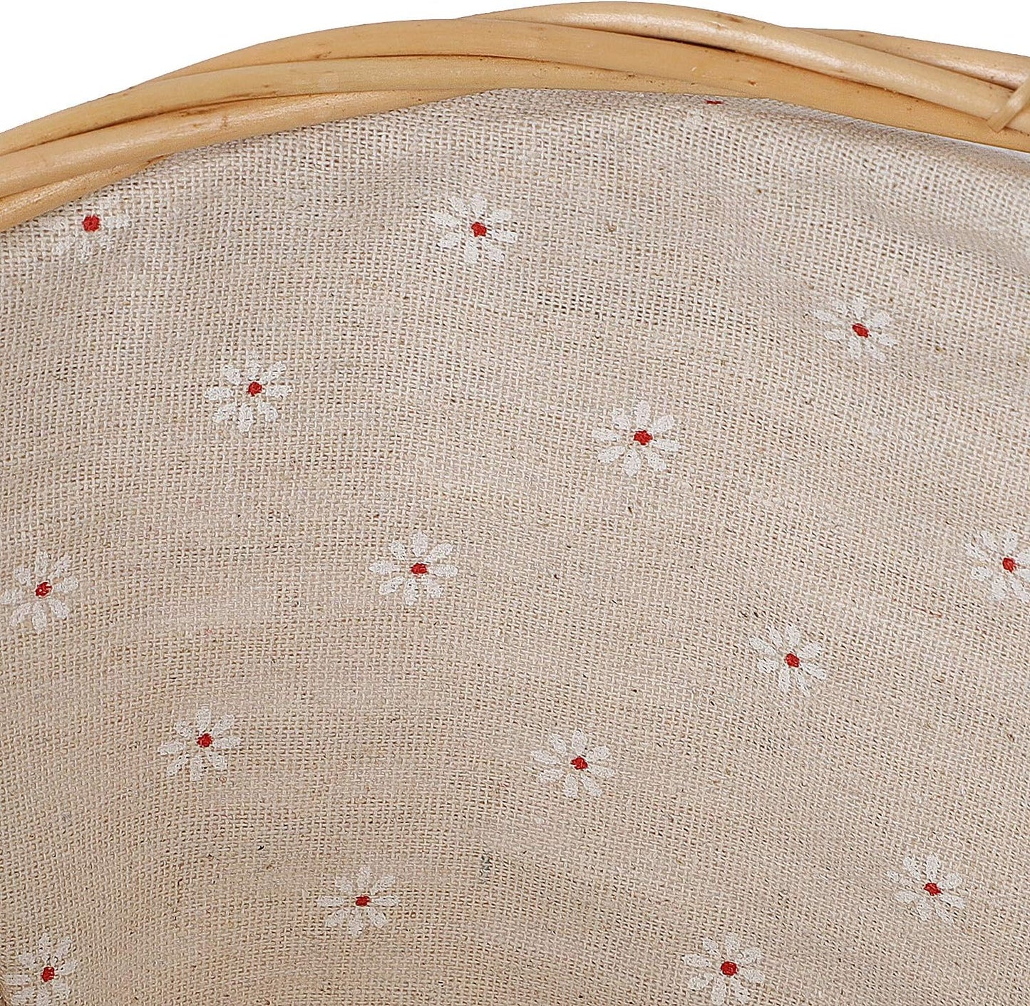 KINJOEK 2 Packs Wicker Woven Basket, 13" x 9" x 4.8" Multipurpose Natural Willow Basket with Handle Premium Linen Cotton Cloth Lining for Storage and Decoration, Natural